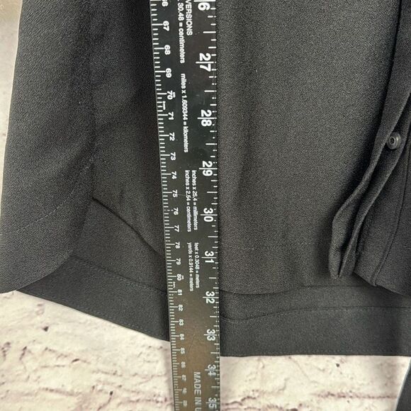 Abercrombie Fitch Dress Womens Small Long Sleeve Belted Snap Button Pocket Black - Picture 9 of 12